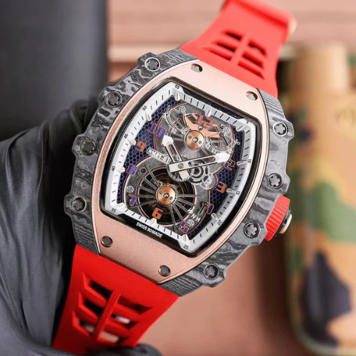 RM 055 - Tourbillon Aerodyne - Black Ceramic & Red Rubber