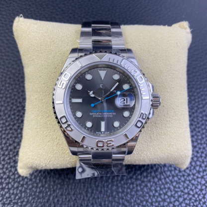 RLX Yacht-Master 40 with a dark rhodium dial and platinum bezel